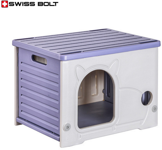 스위스볼트 길고양이집 길냥이 고양이 강아지 방수 숨숨집 야외 사계절 애견 하우스, 1개, 퍼플