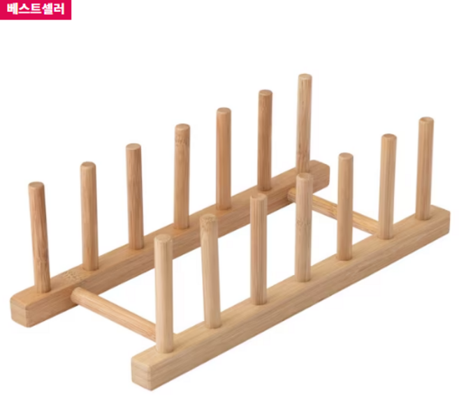 이케아 OSTBIT 오스트비트 접시 꽂이 대나무 식기 건조대, 1, 상세페이지 참조