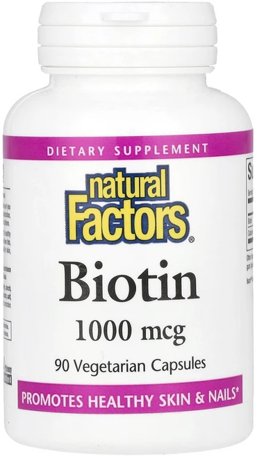 네츄럴팩터스 비오틴 1000mcg 베지캡슐 90정, 6개 - 쿠팡