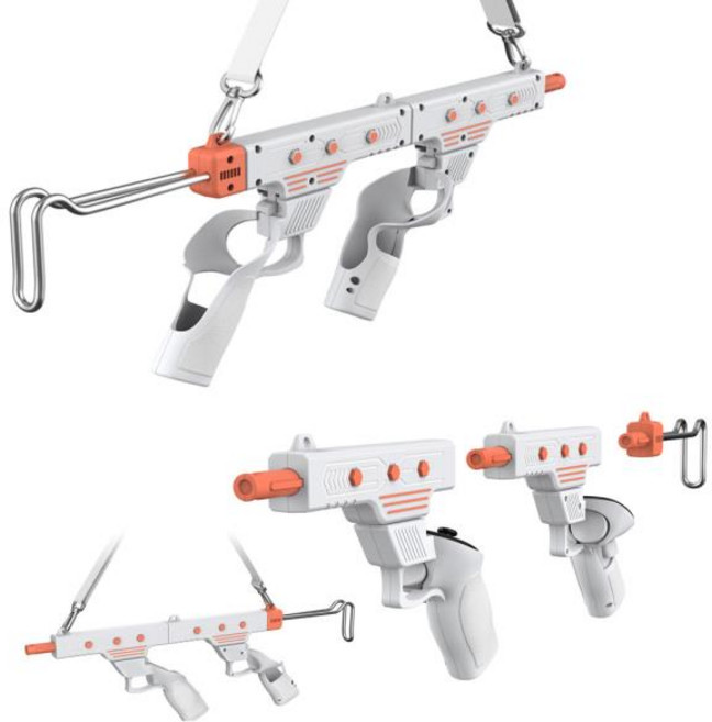 VR 건 스톡 슈팅 게임 액세서리 컨트롤러 라이플 어댑터 그립 메타 퀘스트 3/3S용, 01 CHINA, 1개