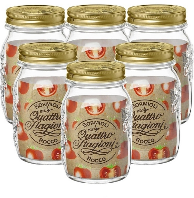 보르미올리 콰트로 밀폐유리병 500ml 6개