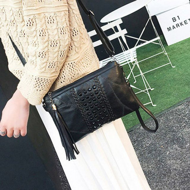 여성 블랙 클러치백 양가죽 크로스백 다양한코디