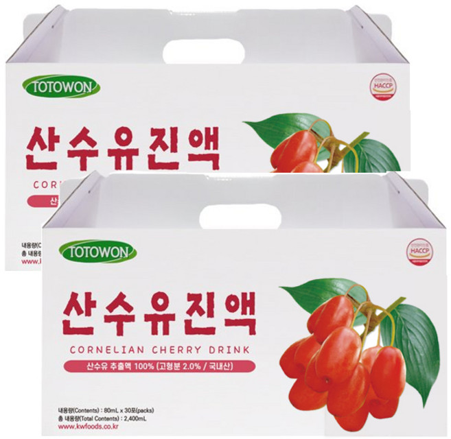 강원식품 산수유진액 80mL 60포 1세트 (할인중)