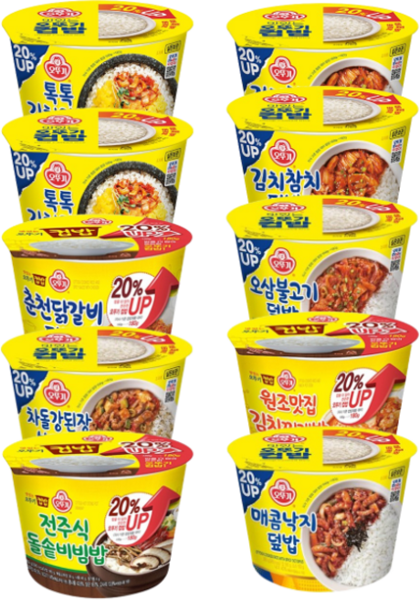 오뚜기 컵밥 8종 세트4(총 10개), 1세트
