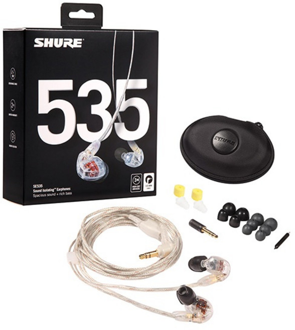 (SHURE) (이어폰) 슈어 사운드 아이솔레이팅 인이어 모니터링 이어폰 SE535 (삼아 정품)