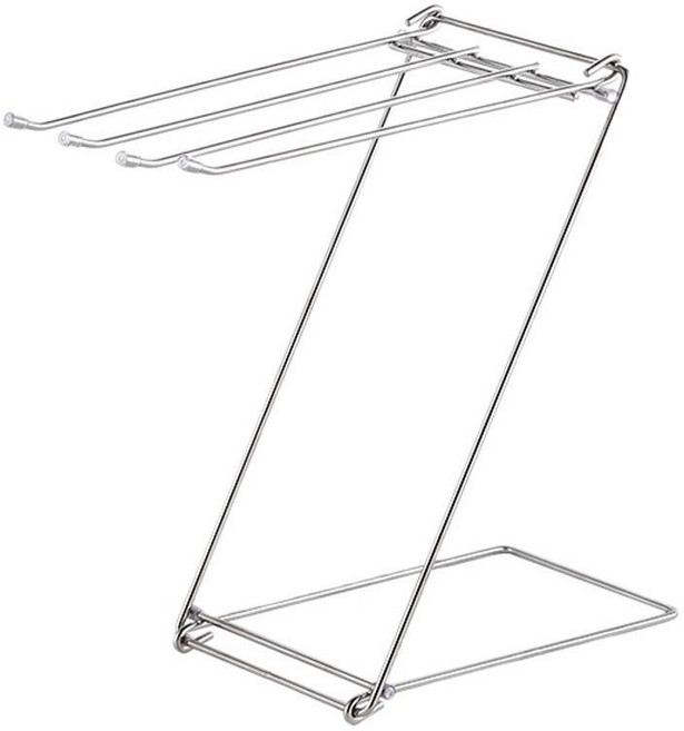 귀월미 스텐 접이식 행주걸이, 1개, 실버