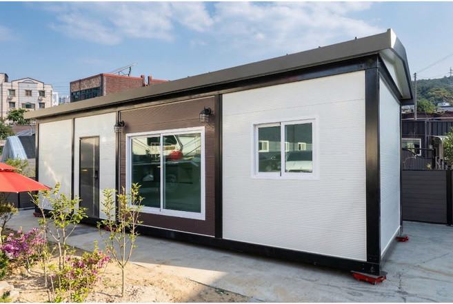 첨단디자인하우스 10평형 이동식주택 모듈러주택 체류형쉼터 농막 G-48, 화이트+브라운