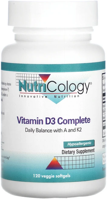 뉴트리콜로지 비타민 D3 컴플리트 120 베지소프트젤, 1개, 120정 - 쿠팡