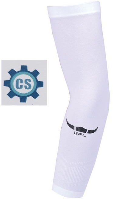 버팔로 고급 냉아이스 쿨토시 무봉제 쿨링기능 팔토시, 백색