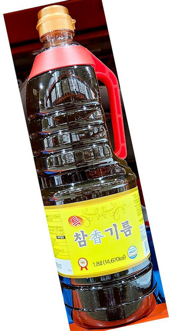 치악산 참향 기름 A급 1.8L 8봉 고소한기름 대용량참기름 저온압착참기름, 8개