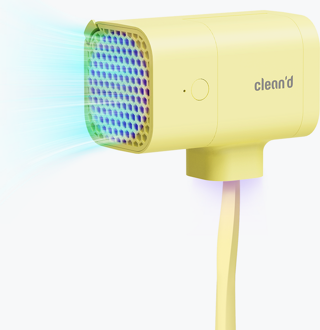 클린디 휴대용 무선 칫솔 살균건조기 윈디, CL-403, 옐로우