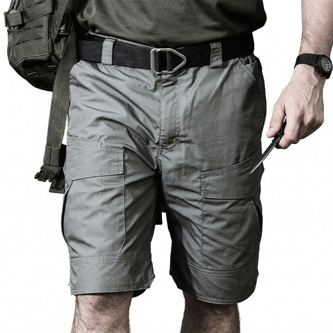 남성 택티컬 전술 반바지 고내구성 면혼방 야외 작업복 카고 팬츠