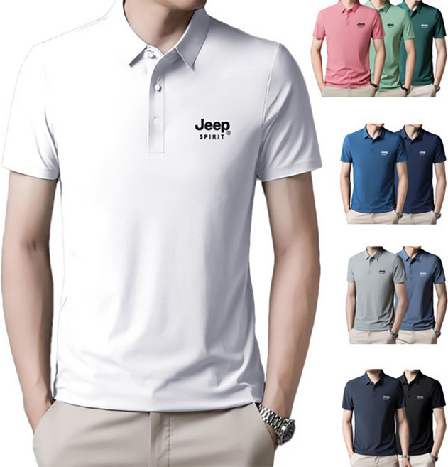 1+1 지프스피릿 여름 캐주얼 반팔 카라 티셔츠 속건 통기성 반소매 JP1199