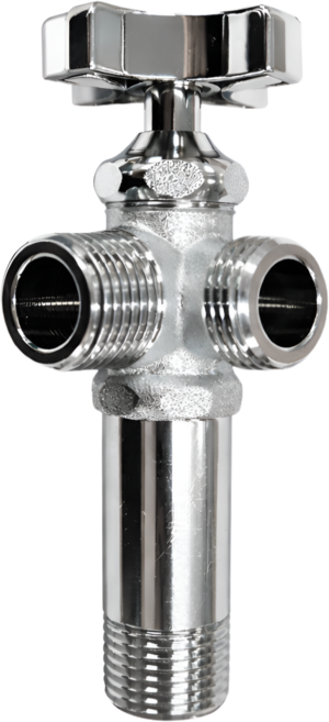 해정커머스 국산 황동 2구 앵글밸브 비데설치 양변기부품 세면대부품, 크롬