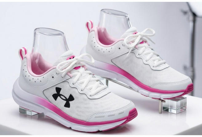 [언더아머_스포츠] 기능성 경량 운동화 여성 쿠셔닝 디럭스 컴포트 시스템 통기성 메쉬 어퍼 SD3026179 White/Pink 러닝화 런닝화