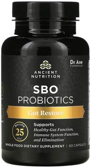 Ancient Nutrition SBO 프로바이오틱 거트 헬스 리커버리 250억 CFU 캡슐 60정, 1개 - 쿠팡