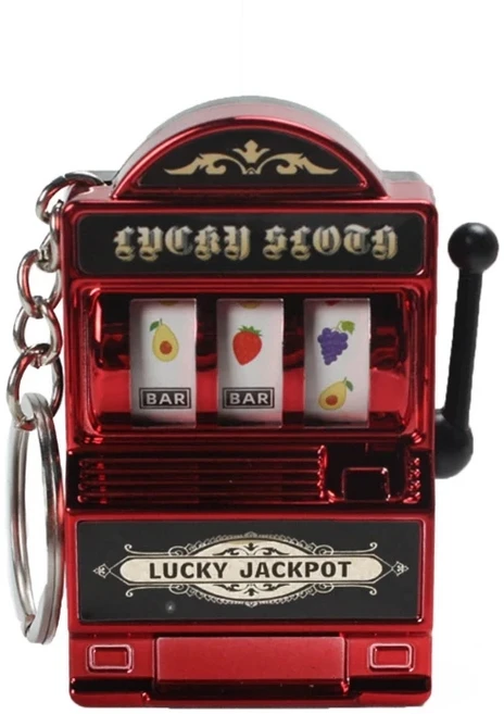 과일 슬롯 머신 키체인 행운의 매력 잭팟 미니 카지노 펜던트 가방 어린이 및 성인 노벨티 선물, 05 Red