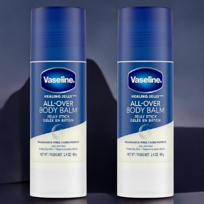 Vaseline 바세린 멀티 보습 케어 올오버 바디밤 스틱 무향 40g x2개, 1병