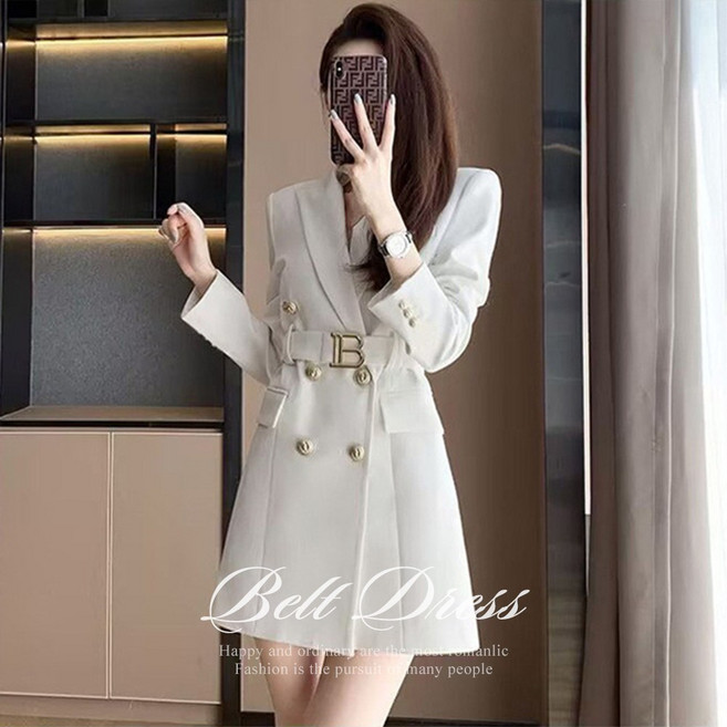 [순이야] C.여성 티아라 더블 자켓 B벨트 원피스