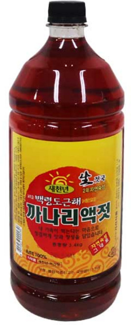 [푸드홀마켓] 새천년 생젓국 까나리액젓 3.4kg 3년자연숙성, 1개