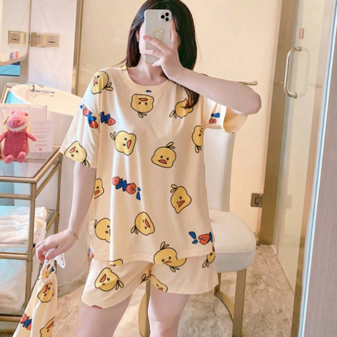 여름 반팔 잠옷 세트 반팔 여름 파자마 홈웨어