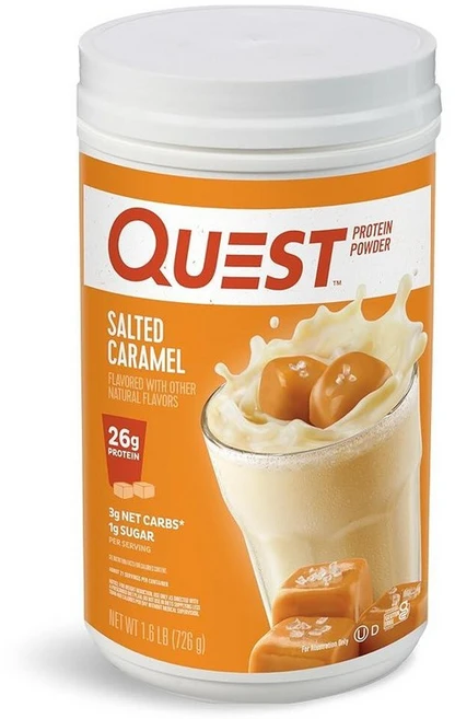 퀘스트 프로틴 파우더 초콜릿 밀크쉐이크 726g, 솔티드 캐러멜, 21 Servings (Pack of 1), 1개 - 쿠팡