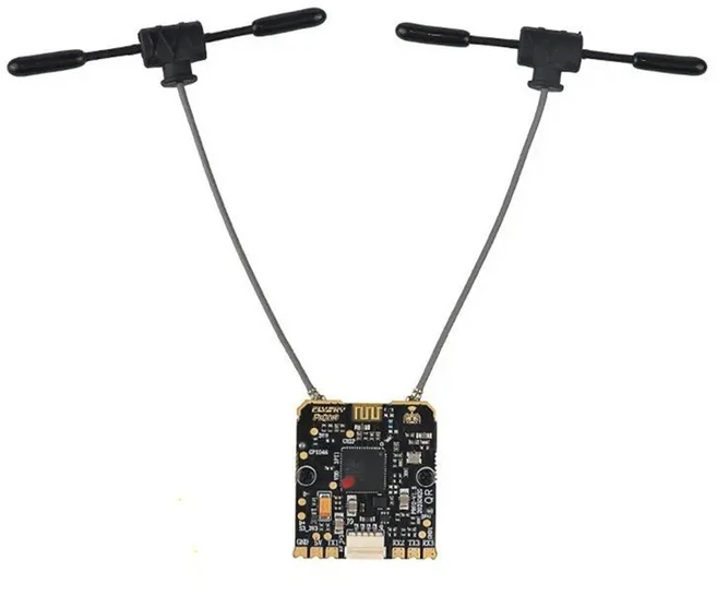 텔레메트리 와이파이 지원 ELRS 2.4Ghz 듀얼 T-안테나 250Mw 다이버시티 수신기 (장거리 드론 고정익 로봇, 01 Black