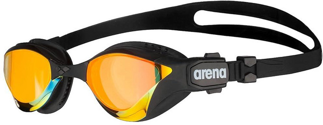 Arena 남녀공용 코브라 트라이 스와이프 미러 수경 옐로우 코퍼 블랙 178426, Yellow/Copper/Black