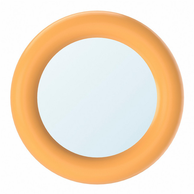 이케아 HUMLESJON 훔레셴 흡착식거울 욕실거울, 오렌지