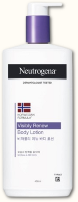 뉴트로지나 노르웨이젼 포뮬러 비져블리 리뉴 엘라시스틱시티 부스팅 바디로션, 450ml, 1개