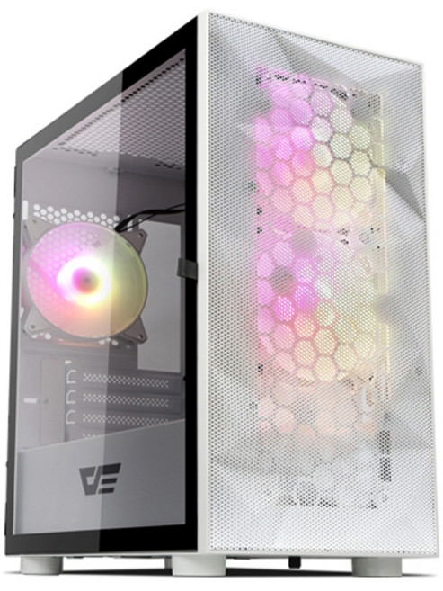 DARKFLASH DLM21 RGB MESH 강화유리 화이트, 1개