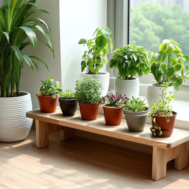 플로블로 인테리어 대형 원목 화분받침대 국내제작, 1개