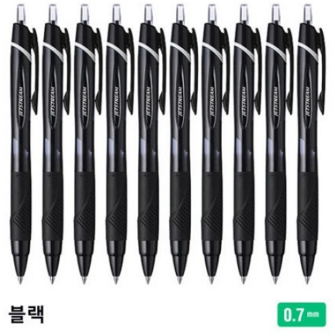 유니 제트스트림 유성볼펜 0.7mm SXN-150-07, 블랙 SXN-150-07, 10개