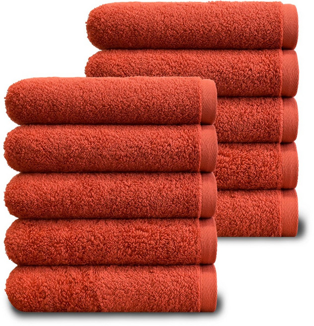 코튼앨리 호텔 수건 40수 200g 코마사 타올, 스칼렛, 10개