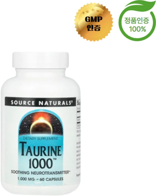 소스 내추럴 타우린 1000 1 000mg 60캡슐, 60정, 1개 - 쿠팡