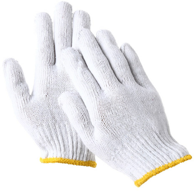 DK KC 면장갑 60g 고급면사 올풀림방지 오버록 100켤레, 노랑, 100개