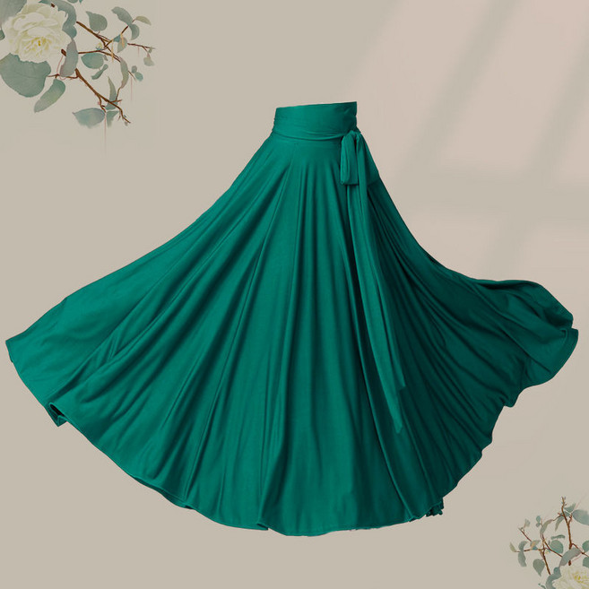 couyor 한국무용복 롱스커트, 540도, 80, 그린