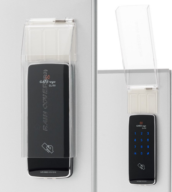도어락 레인커버 방수커버 빗물방지 비막음 번호키방수 보조키 샤시문 유리문 RC3, 고객직접설치, RC3_보조키/샤시문/유리문_화이트