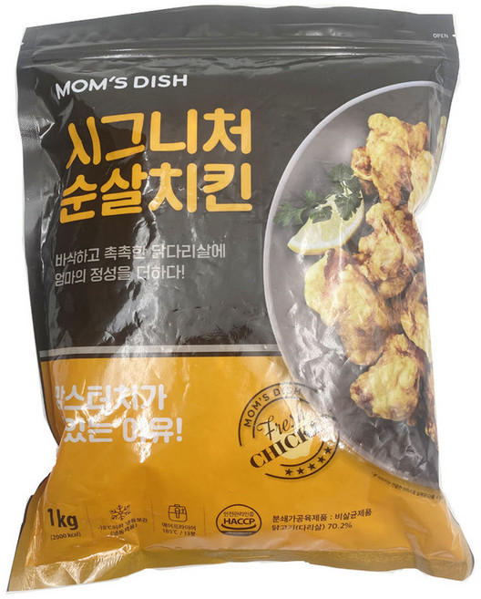 [팔도맛쟁이] 맘스터치 시그니처 순살치킨, 1kg, 4개
