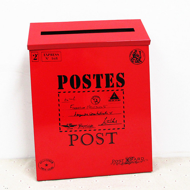 인테리어용품 우편함 건의함, 1개, 레드