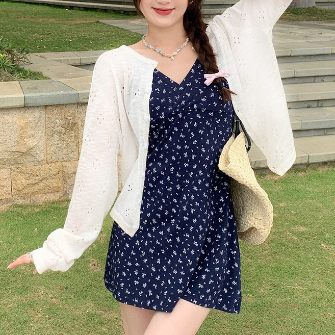 cammello 세미크롭 시스루 가디건 살탐방지 자외선차단 여름가디건