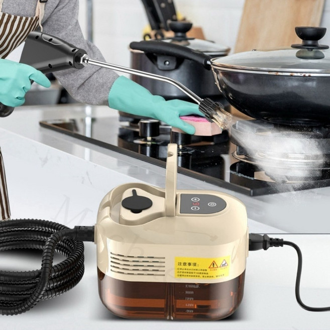 Mochae 고압스팀기 고온 청소기 핸디형 고온스팀 분사 살균기 가정용 주방 세척기 강력살균, 베이지