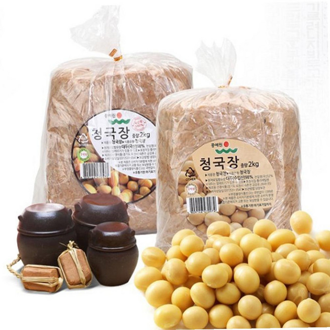 VDG 생청국장 국산 2kg 청국장찌개 발효식품 업소용, 1개