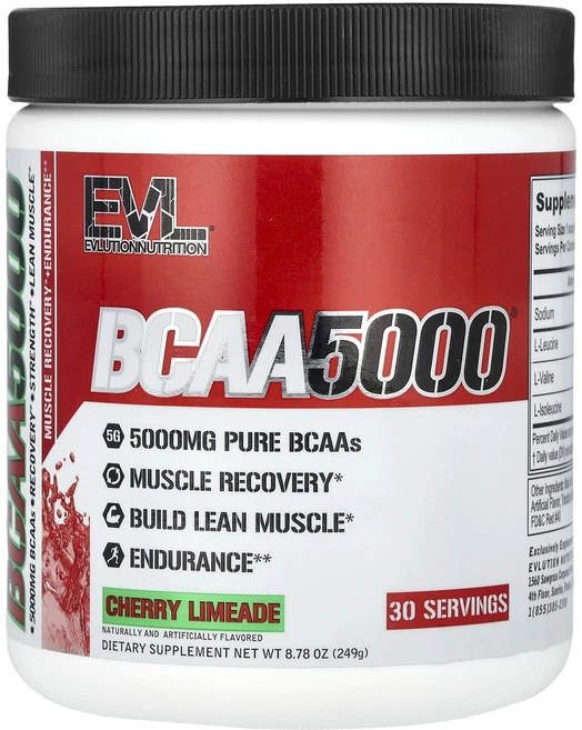 EVLution Nutrition BCAA5000® 체리 라임에이드 249g(8.78oz), EVLutionNutritionBCAA5000체리라임에, 249g, 1개 - 쿠팡