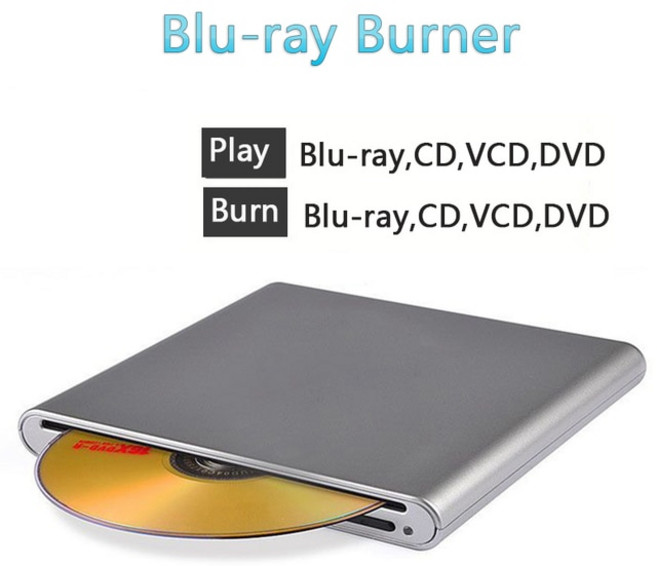 블루레이플레이어 블루레이ODD DVD플레이어 CD플레이어 4K 영상플레이어 외부 3D 블루레이 버너 DVD 라이터 USB 3.0 드라이브 CD 레코더 윈도우 맥 OS용, 1개