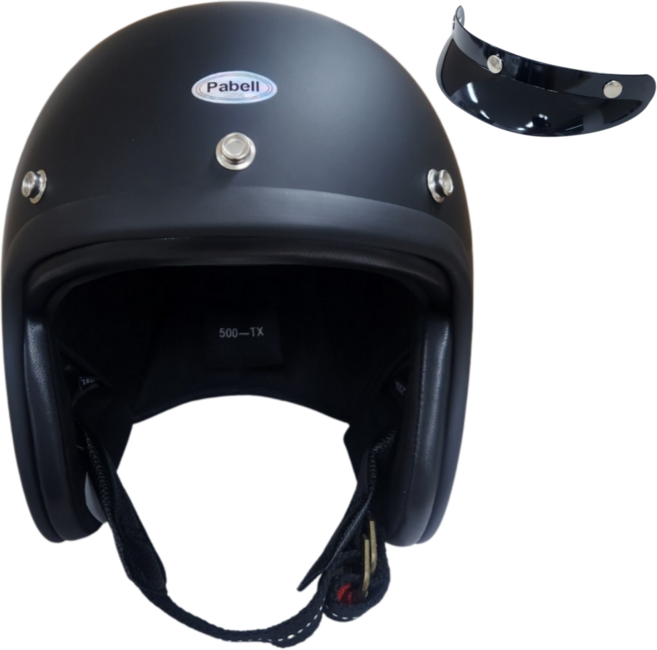 파벨 클래식 소두핏 헬멧 티티앤코 오픈페이스 500TX 스쿠터 오토바이 할리데이비슨, 4XL, 무광블랙