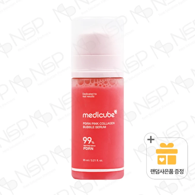 메디큐브 PDRN 핑크 콜라겐 버블 세럼 95ml+랜덤사은품, 1개, 95ml - 쿠팡