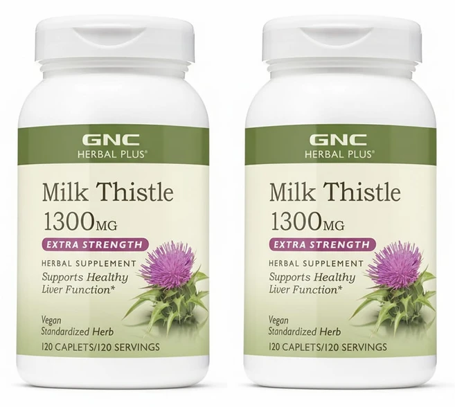 GNC 밀크씨슬 1300mg(120정) 2통, 2개, 120정 - 쿠팡