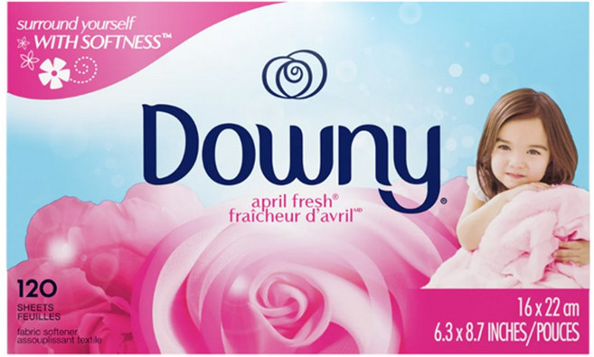 다우니 건조기 드라이 시트 에이프릴 프레쉬 본품, 120개입, 5개