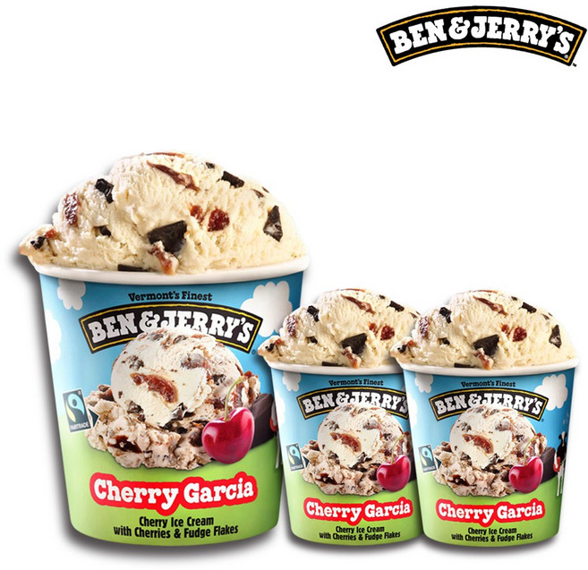 벤앤제리스 체리가르시아 아이스크림 파인트 473ml, 3개